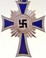Német Harmadik Birodalom 1938. "Német Anyasági Kereszt, ezüst fokozat" zománcozott, ezüstö...