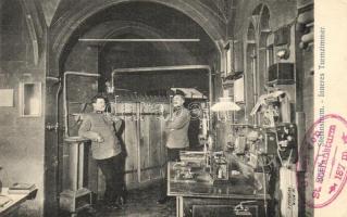 Vienna, Wien I. Stefansturm, Inneres Turnzimmer, Franz Prohaska / tower, room interior, workers (EK)