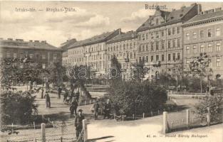 Budapest Budapest VII. István tér (mai Klauzál tér), park, Hoffmann Kávéház