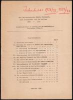 1940 Bp., Die Reichdeutsche Schule Budapest, ihre Geschichte und ihr Aufbau 1908-1940, 14p