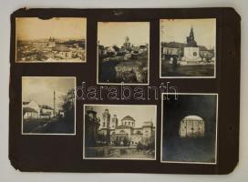 cca 1930 Budapesti városképek, közte több kép Tabáni kis utcákról. 10 db + a hátoldalon 6 db Eger vá...