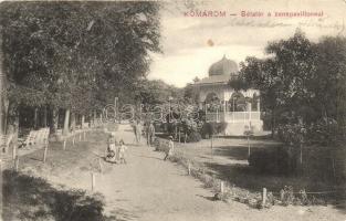 Komárom, Komárno; Sétatér a zenepavilonnal / promenade with music pavilion