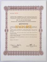 10db-os vegyes részvény és kötvény tétel, benne Budapest 1984. "Központi Váltó- és Hitelbank Rt...