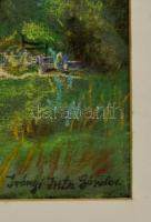 Irányi jelzéssel: A béke szigetén, pasztell, papír, paszpartuban, fa keretben, 33×48 cm