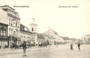 Marosvásárhely, Targu Mures; Széchenyi tér, Petrás utódai, József Emil, Schwartz János, Hary Géza, Szalmás Gyula üzlete / square, shops