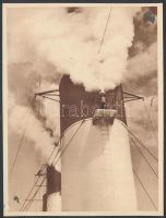 1935 Hamburg-Südamerikanische Dampfschifffahrts-Gesellschaft hajótársaság reklámlapja, 12x16 cm + le...