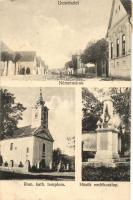Németmárok, Márok; utcakép, Római katolikus templom, Hősök emlékoszlopa