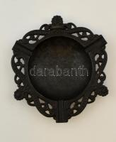 Fém hamutartó tál, jelzett, d: 14 cm