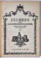 5 db ex libris katalógus norvég, olasz, román és német nyelven, érdekes anyag, különféle kötésben, j...
