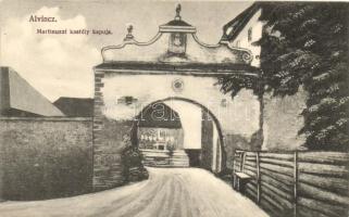 Alvinc, Vintu de Jos; Martinuzzi kastély kapuja, Margineán János kiadása / castle gate (EK)