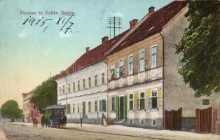 Nagygorica, Velika Gorica; Ljekarna / gyógyszertár, villamos / pharmacy, tram, 'K.u.K. Etappen-Pferde-Depot 2/4. II. Sektion' (EK)