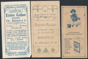 cca 1920 11 db magyar számolócédula (pl.: Dreher Bak sör, Schmoll pasta, Kristály Szt. Lukács fürdő ...