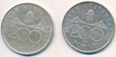 1994. 200Ft Ag "Deák" (2x) T:2,2-