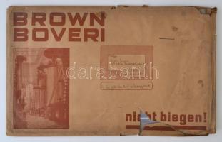 1937 Magyar Brown Broveri Művek Villamossági Rt. naptár, szakadozott borítékban, kis javítással