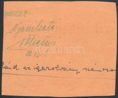 cca 1940 Motorkerékpár forgalmi engedélye, kitöltetlen