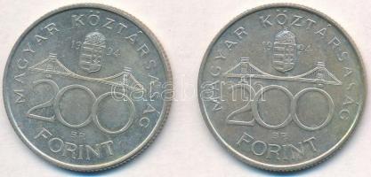 1994. 200Ft Ag "Deák" (2x) T:2