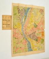Stoits György: Budapest térképe, utcajegyzékkel, ceruzás bejegyzésekkel, 46x63 cm