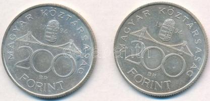 1994. 200Ft Ag "Deák" (2x) T:2