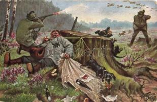 Hunting art postcard, Nr. 13 s: Arthur Thiele