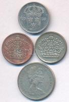 Vegyes: Kanada 1968. 10c Ag + Svédország 1937-1956. 10ö Ag (3xklf) T:2,2-
Mixed: Canada 1968. 10 Ce...