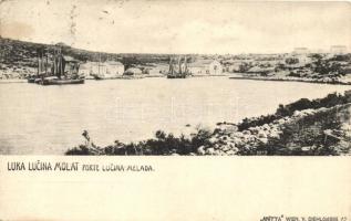 Molat, Melada; Lucina ferry port, sailboats (EK)