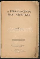 Dóczi Pál: A perzsaszőnyeg házi készítése. Bp., 1930, Manus Rt., 125+2 p. Harmadik, bővített kiadás....