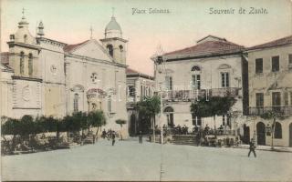 Zakynthos, Zante; Place Solomos / square, church, T. Schwidernoch (EK)