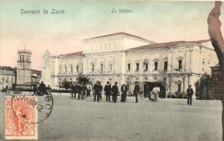 Zakynthos, Zante; Le theatre / theater, T. Schwidernoch, TCV card (EK)