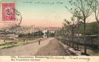 Thessaloniki, Salonique; Rue Evangelistria / street, TCV card (EK)
