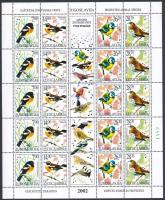 Protected species: Singing Birds minisheet, Védett állatfajok: Énekesmadarak kisív