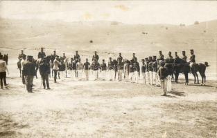 1907 K.u.K. lovaskatonák, gyakorlat / K.u.K. cavalry units on field practice, Pobuda Alfred photo (ragasztónyomok / glue marks)