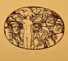 Bálványos Huba (1938- ):Ad Astra mappa. Számozott, szignált linómetszet (15 db) merített papíron (EA...