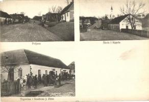 Poljana, street, school, chapel, shop and restaurant / Skola i Kapela, Trgovina i Gostiona J. Zima. Naklada Albert Gomercic (EK)