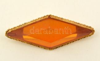 Borostyán bross 46 mm