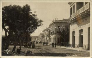 Corinth, street view with shops, photo