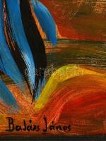 Balázs jelzéssel: Emlékek. Akril, farost, keretben, 46×58 cm