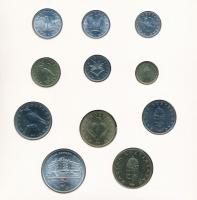 1993. 10f-200Ft 11xklf db-os forgalmi sor dísztokban, benne 200Ft Ag "MNB", a belső lapon ...