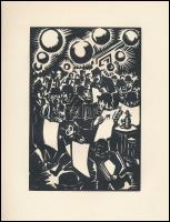 Frans Masereel (1889-1972): Rikkancs, fametszet, papír, jelzett a fametszeten, 16×11 cm