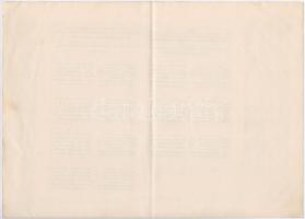 Budapest 1927. "Mezőgazdasági Ipar-Részvénytársaság" 10 részvénye egyben összesen 150 peng...