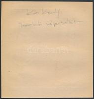 Kós Károly (1883-1977): Torockói népviselet, színes linómetszet, papír, jelzés nélkül, hátoldalon fe...