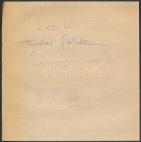 Kós Károly (1883-1977): Tordai faház, színes linómetszet, papír, jelzés nélkül, hátoldalon feliratoz...