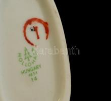 Hollóházi porcelán balerina kislány, kézzel festett, jelzett, hibátlan, m: 14 cm