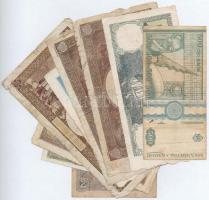 Románia 1915. 2L + 1941. 500L (2x) + 1941. 2000L + 1945. 5000L + 1945. 10.000L (2x) + 1946. 100.000L...