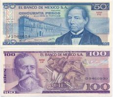 Mexikó 1978. 50P + 1979. 100P T:I,I- Mexico 1978. 50 Pesos + 1979. 100 Pesos C:UNC,AU