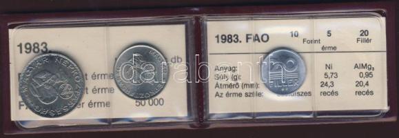 1983. 20f + 5Ft + 10Ft "FAO" T:BU Eredeti tokban, tanúsítvánnyal!