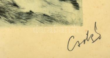 Csók István (1865-1961) - Prihoda István (1891-1956): Báthory Erzsébet. Színezett rézkarc, papír, je...