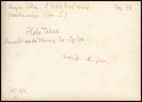 cca 1910-1915 Magas-Tátra, a Fehértavi csúcs panorámája, Erdélyi Mór felvétele, hátoldalon feliratoz...