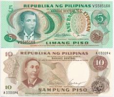 Fülöp-szigetek DN 5P + 10P T:I Philippines ND 5 Piso + 10 Piso C:UNC
