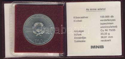 1982. 100Ft "Labdarúgó VB" T:PP Eredeti tokban, tanúsítvánnyal!