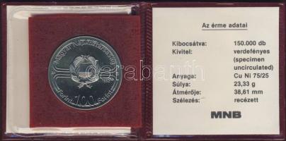 1982. 100Ft "Labdarúgó VB" T:PP Eredeti tokban, tanúsítvánnyal!